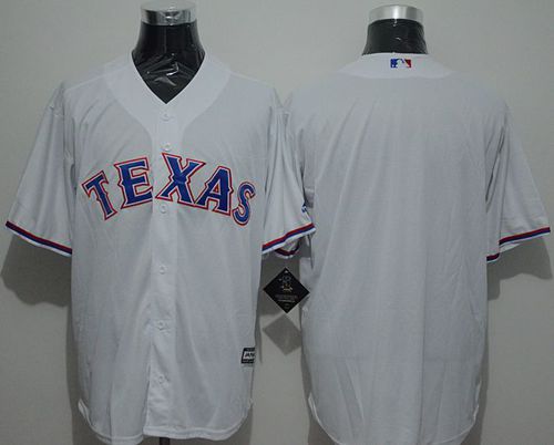 Rangers Blank White New Cool Base Stitched MLB Jersey
